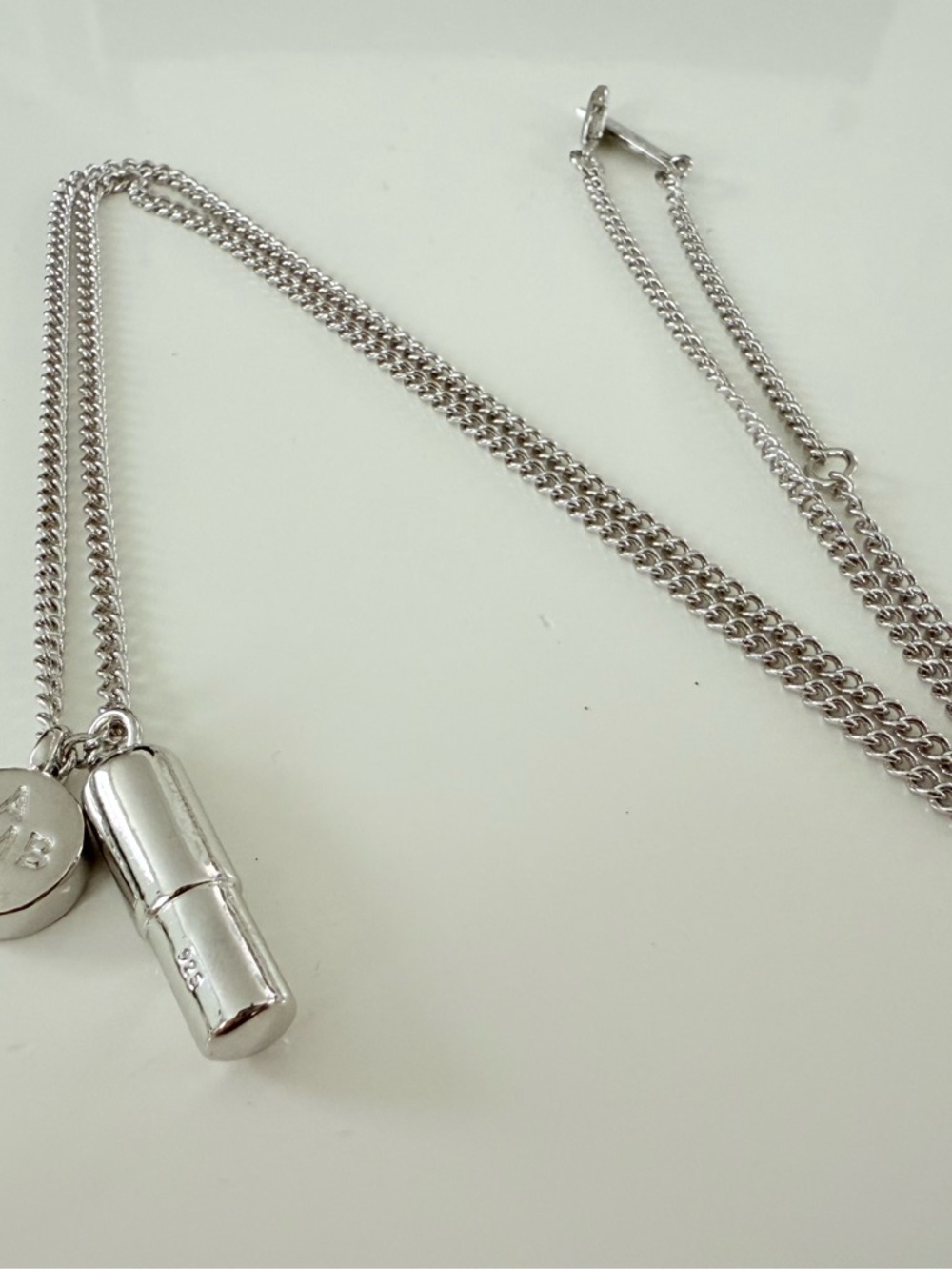 Sterling Silver Pendant Necklace - Silver
